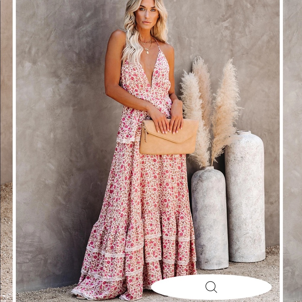 NWT Vici Aakaa tiered maxi dress size S